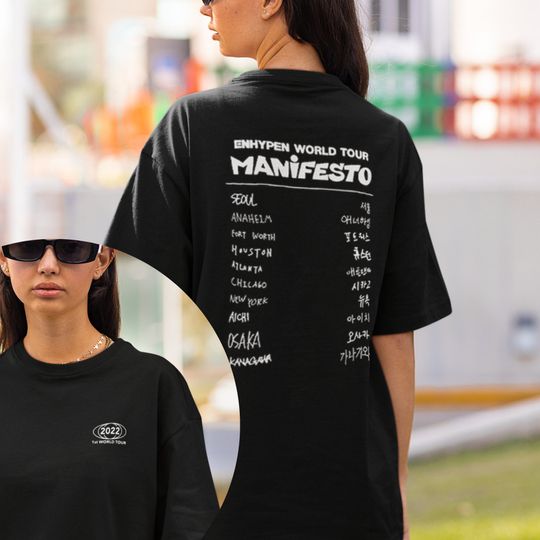 Discover ENHYPEN Manifesto Kpop Merch 2022 world tour Shirt