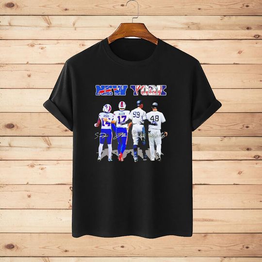 Discover New York Stefon Diggs Josh Allen Aaron Judge and Anthony Vincent Rizzo signatures shirt
