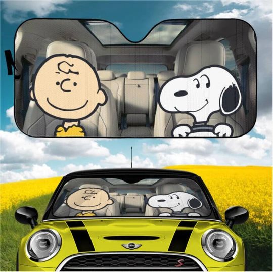 Discover Funny Snoopy Car Sun Shades