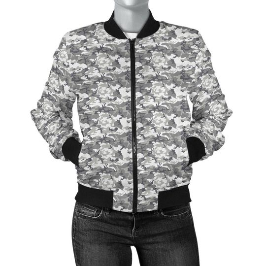Discover Women'S Bomber Jacket Urban Camo
