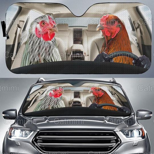 Discover Chicken Car Sun Shade, Rooster Car Sun Shade
