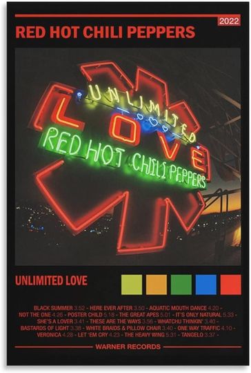 Discover Red Hot Chili Peppers Love Poster, Music Poster, RHCP Poster