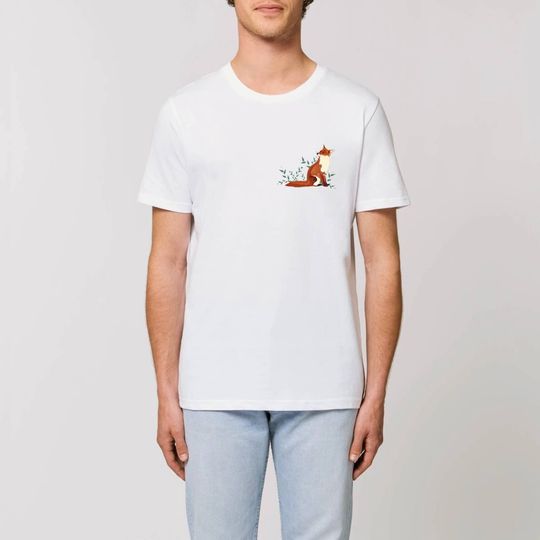 Discover Red Fox Organic Cotton Water Ink Sustainable Plastic Free T-shirt