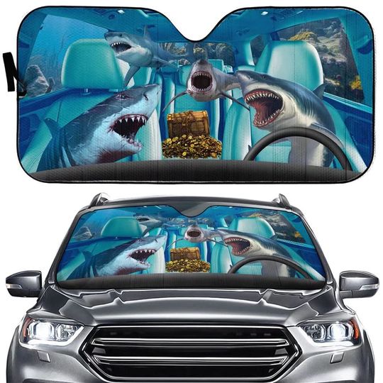 Discover Shark Car Sun Shade