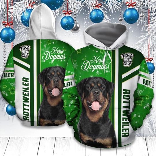 Discover Rottweiler Dog 3D All Over Print Pullover Hoodie, 3D Hoodie For Men