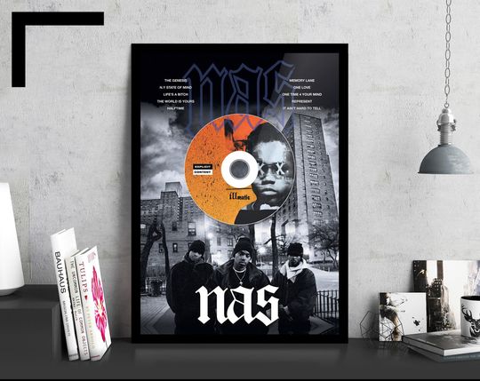 Discover Nas 'Illmatic'  CD Album Plaque  Premium Matte Vertical Posters