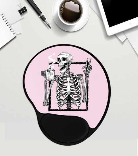 Discover Skeleton Mouse Pad with Wrist Rest