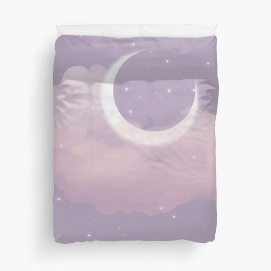 Discover Purple Moon Duvet Cover