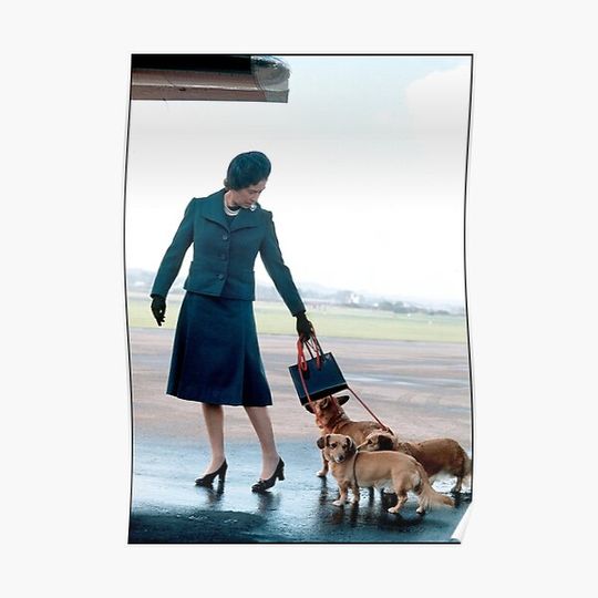Discover HM Queen Elizabeth II Aberdeen 1974 Professional Photo HD Premium Matte Vertical Poster