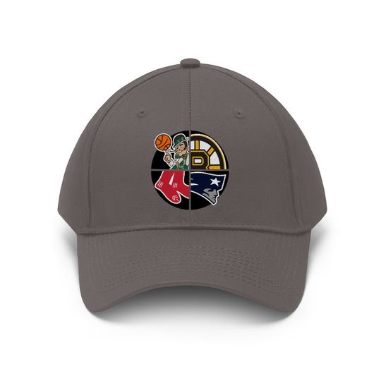 Discover Boston Sports Quad Cap , Unisex Twill Hat Embroidery