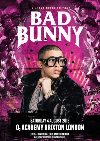 Discover Bad Bunny La Nueva Religion Tour Poster Print Wall Decor