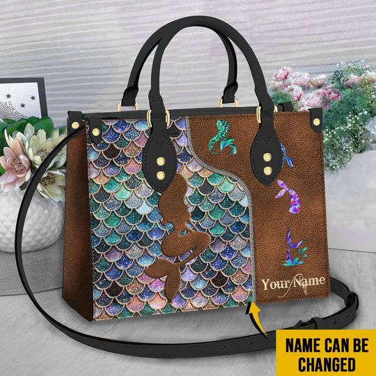 Discover Personalized Mermaid Leather Bag