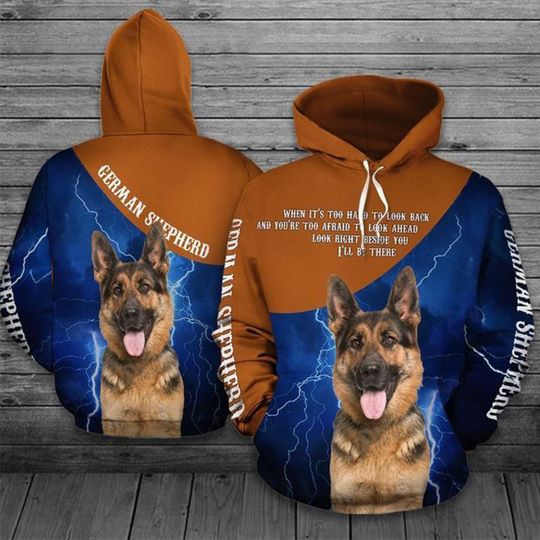 Discover German Shepherd Dog 3D Hoodie, 3D Hoodie For Men, All Over Print - I'll be there