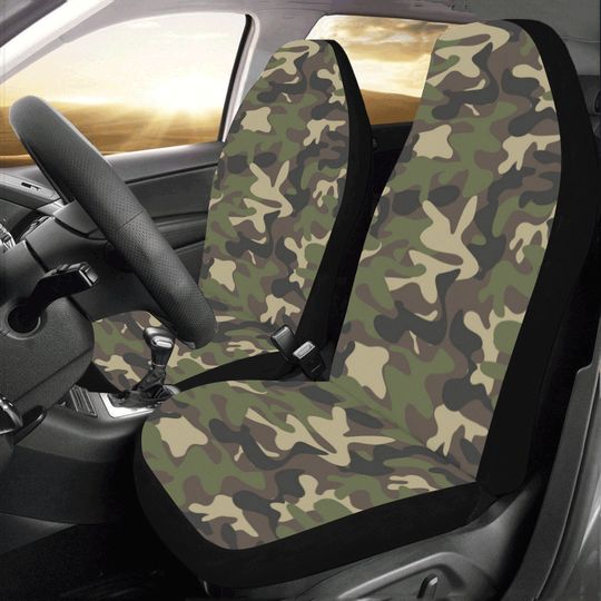 Discover Green Camo Car Seat Cover