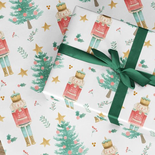 Discover Nutcracker Wrapping Paper, Christmas Soldier Wrapping Paper