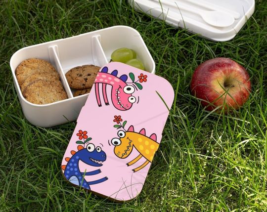 Discover Dinosaur and Flower Lunch Box Food