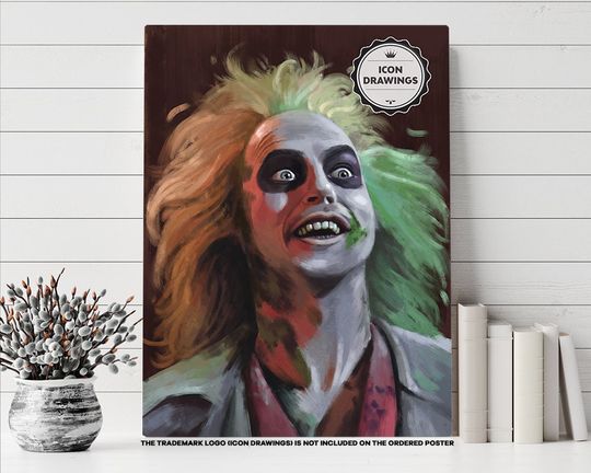 Discover Beetlejuice Poster, Tim Burton, Gothic Halloween, Horror Movie Poster