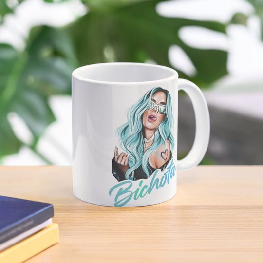 Discover Karol G with Blue Hair Illustration  Coffee Mug