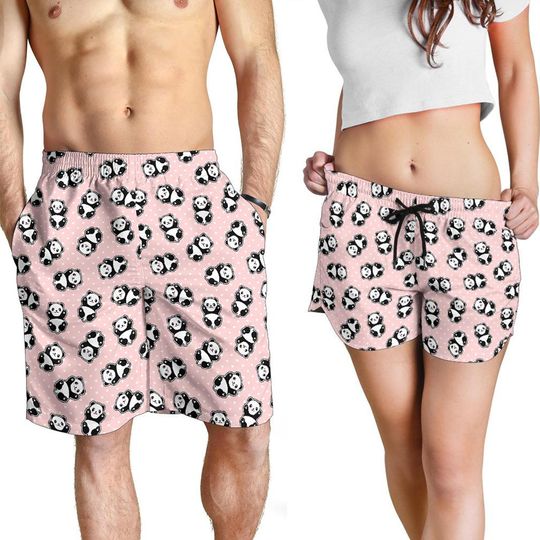 Discover Panda Shorts - Panda Pattern Swim Shorts