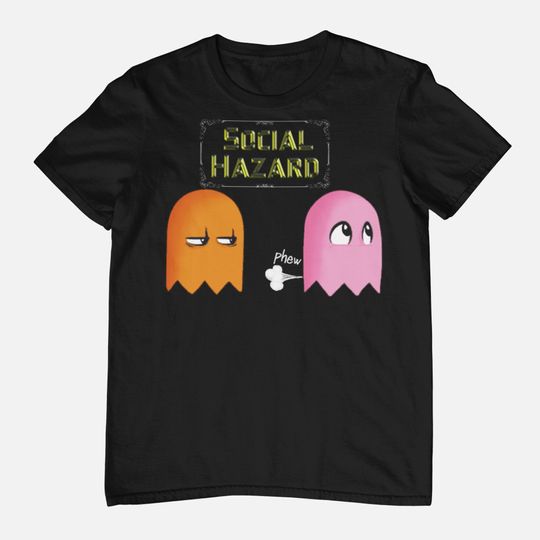 Discover pac man ghost fart t-shirt
