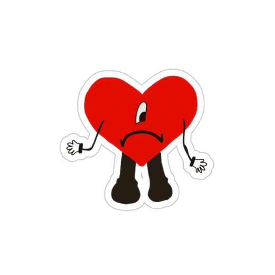 Discover Un Verano Sin Ti Bad Bunny Sad Heart Die-Cut Stickers