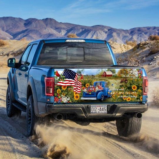 Discover Country Roads America Truck Bed Decal