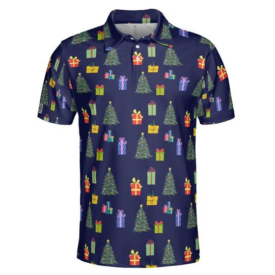 Discover Christmas Tree Golf Polo