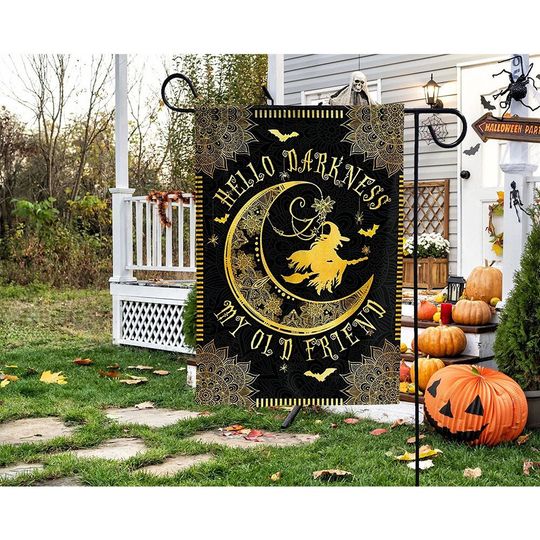 Discover Hello Darkness My Old Friend Garden Flag