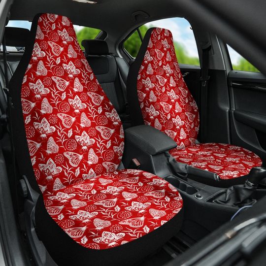 Discover Red car seat covers for women with butterlies