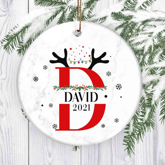 Discover Custom Letter Initial Name Ornament