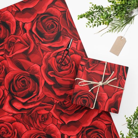 Discover Red Roses Wrapping papers