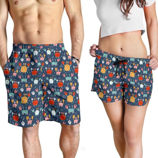 Discover Crab Shorts - Crab Pattern Swim Shorts