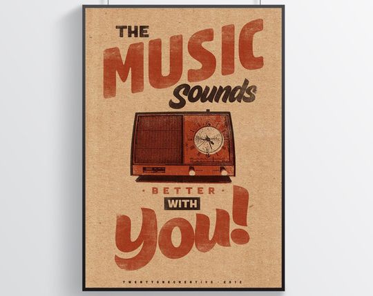 Discover Music Poster   Vintage Music Decor | Poster Gift