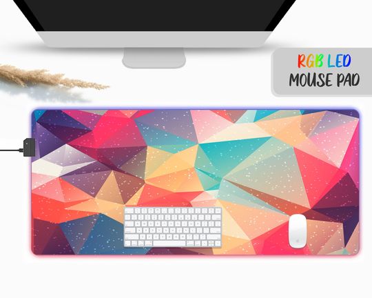 Discover Colorful Polygon LED RGB Mouse Pads