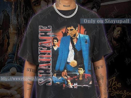 Discover Scarface Vintage Rap T-Shirt, Tony montana scarface T-Shirt