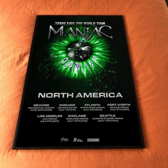 Discover Stray Kids 2nd World Tour Maniac North America July 2022 Poster
