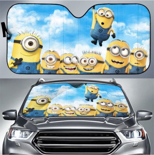 Discover Funny Minion Car Sun Shades