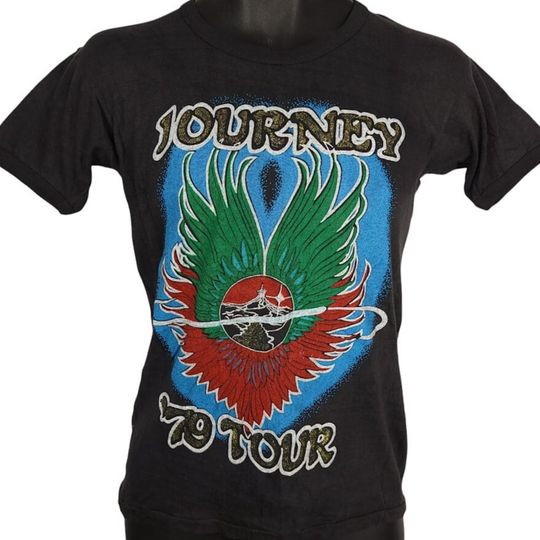 Discover Journey T Shirt Vintage 70s 1979 Tour Steve Perry Live Concert Mens Size Small