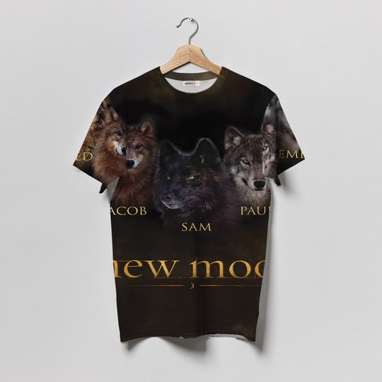 Discover Unisex Wolves The Twilight Personalize Name 3D All Over Print T-shirt