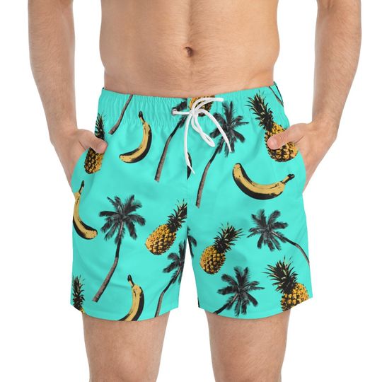 Discover Swim Trunks, Mens Shorts, Tropical Pool Shorts, Beach Shorts
