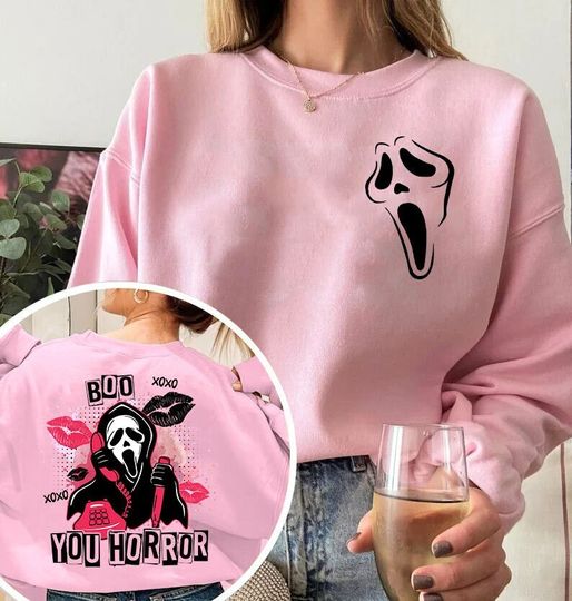 Discover 2 Sided Ghost Face Sweatshirt, Scream Sweatshirt