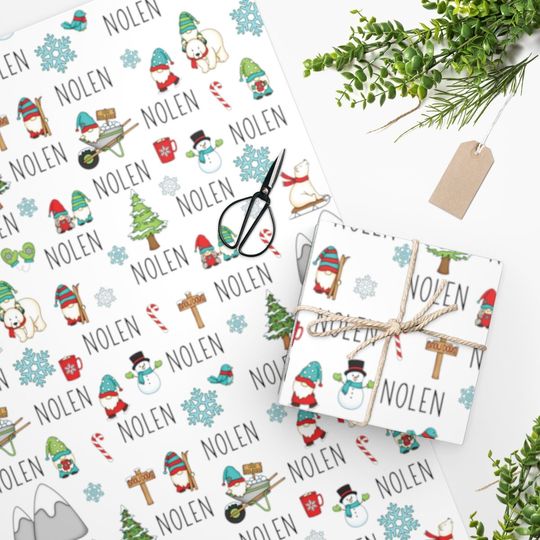 Discover Winter Gnomes Wrapping Paper
