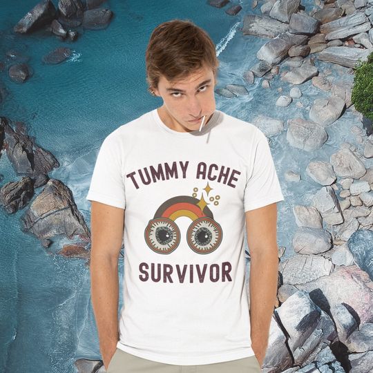 Discover Vintage Tummy Ache Survivor T-Shirt