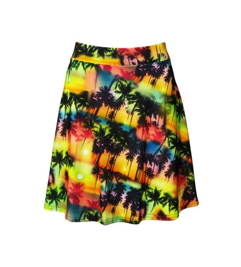 Discover Exotic Colourful Palm Trees Sunset Los Angeles Beach Skirts