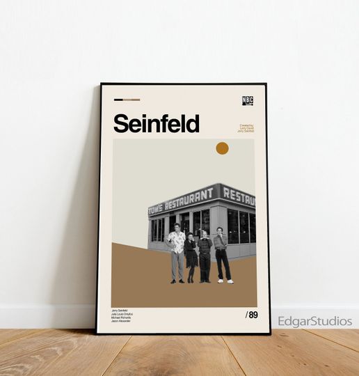 Discover Seinfeld Poster - Seinfeld Restaurant - Minimalist Movie Poster