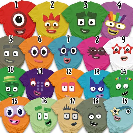 Discover Custom Numberblocks Costume Halloween Shirt - Fun & Unique Kids Apparel