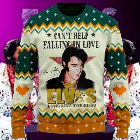 Discover Elvis Presley Long Live The King Ugly Christmas  3D Sweater
