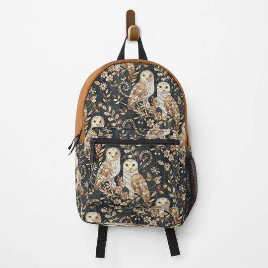 Discover Wooden Wonderland Barn Owl Collage Backpack