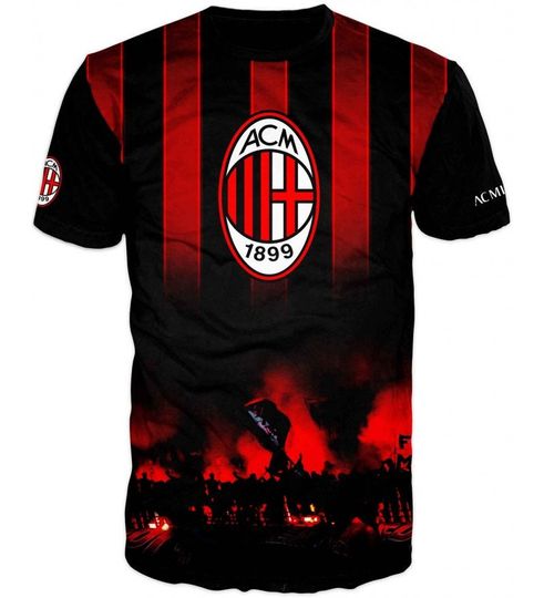 Discover Cool 3D Printed T shirt AC Milan