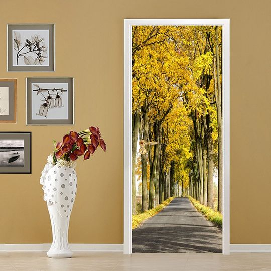 Discover 3D Tree Path Self-adhesive Door Stickers